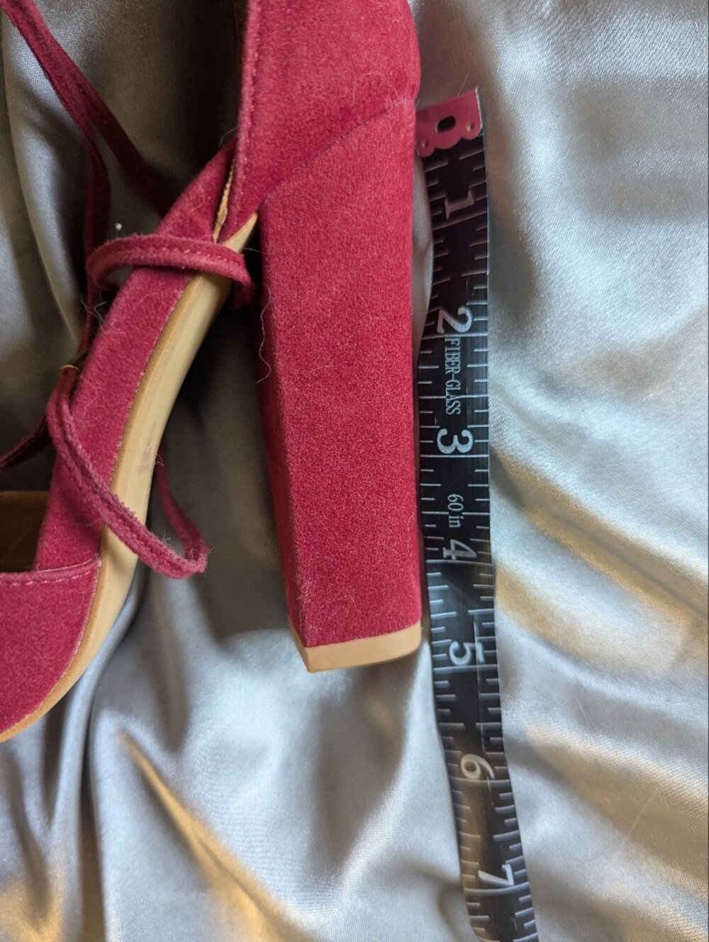 Tie Up Raspberry High Heels - Picture 4 of 6